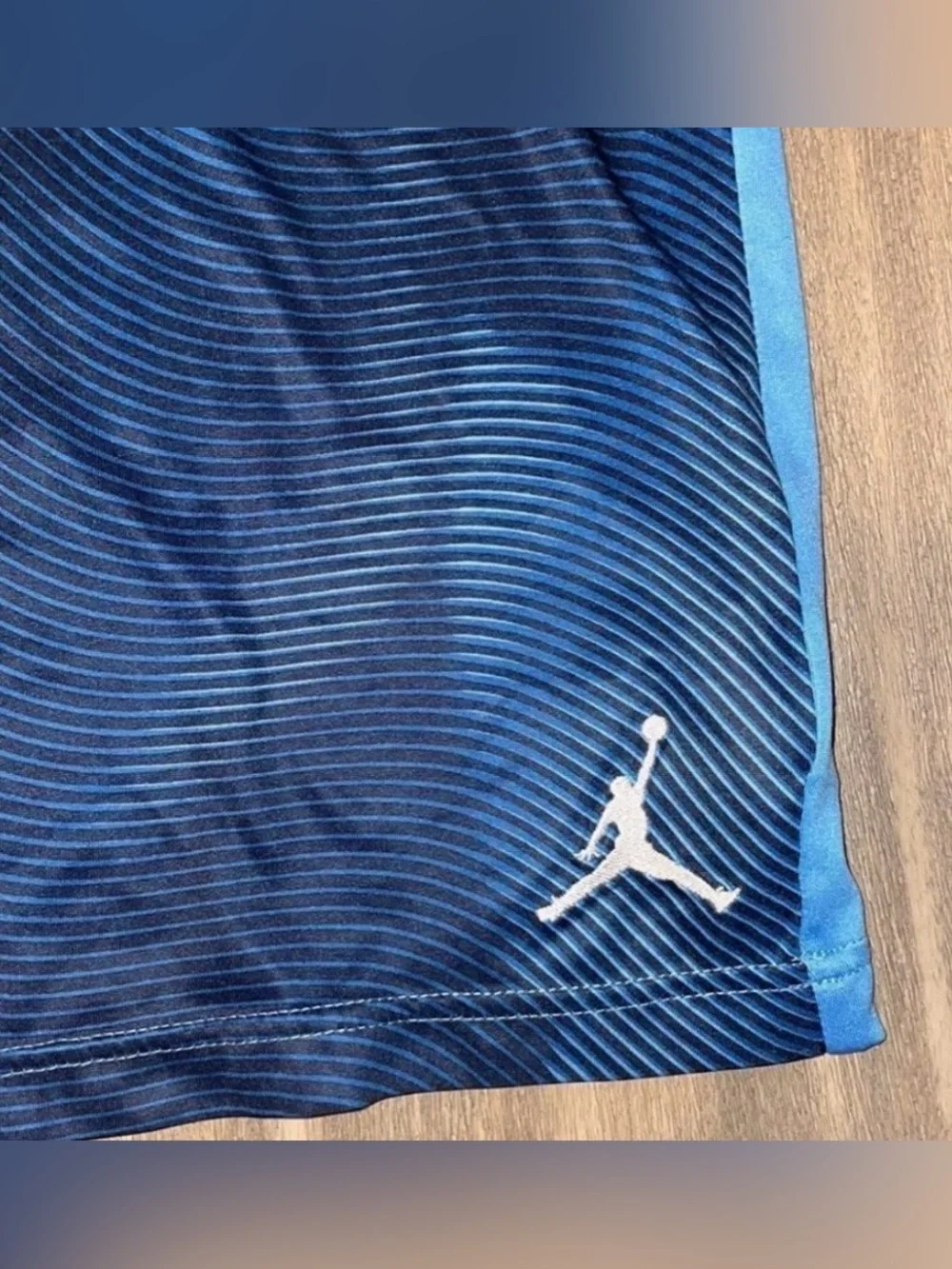 Jordan Blue and Navy Dri-FIT Short Sleeve Tee